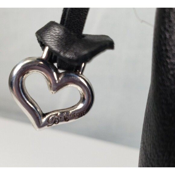 BRIGHTON Black Leather Floral Adorned BOW Small Clutch Mini  Bag - Picture 5 of 16